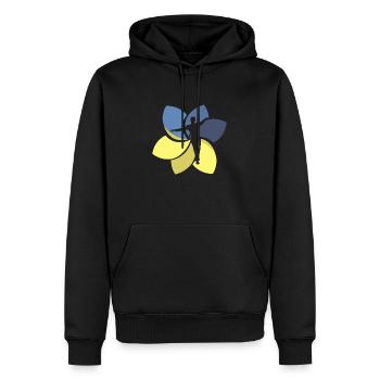 École de danse moderne - Sweat à capuche Premium bio Homme - noir - Devant - Nico (187cm)