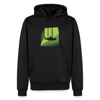 Submarine Submarine Military - Men’s Premium Organic Hoodie - black - Front - Nico (187cm)