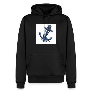 Schiffsanker: Symbol der Sicherheit und Freiheit - Männer Premium Bio Hoodie - Schwarz - Vorne - Nico (187cm)