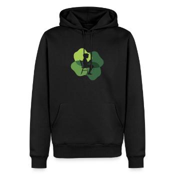 Tricot au crochet - Sweat à capuche Premium bio Homme - noir - Devant - Nico (187cm)