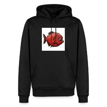 Red Piranha - Männer Premium Bio Hoodie - Schwarz - Vorne - Nico (187cm)