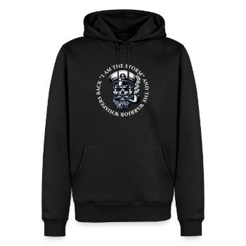 Sailor murmure I Am The Storm Skull Sailor - Sweat à capuche Premium bio Homme - noir - Devant - Nico (187cm)