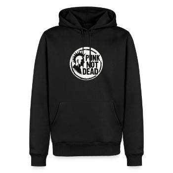 Punk 1 - Männer Premium Bio Hoodie - Schwarz - Vorne - Nico (187cm)