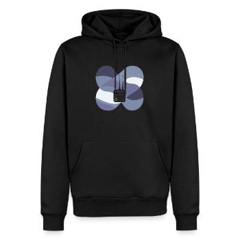 Amateur Radio Radio Amateurs Frequency - Men’s Premium Organic Hoodie - black - Front - Nico (187cm)