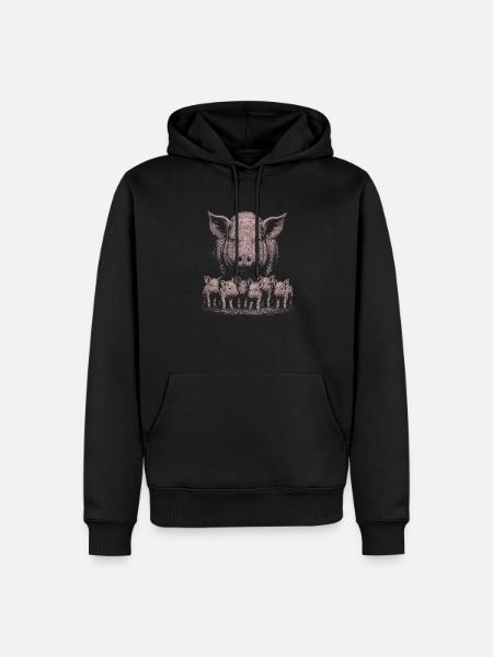 Domestic pig - Men’s Premium Organic Hoodie - black