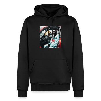 Dog in the car - Men’s Premium Organic Hoodie - black - Front - Nico (187cm)