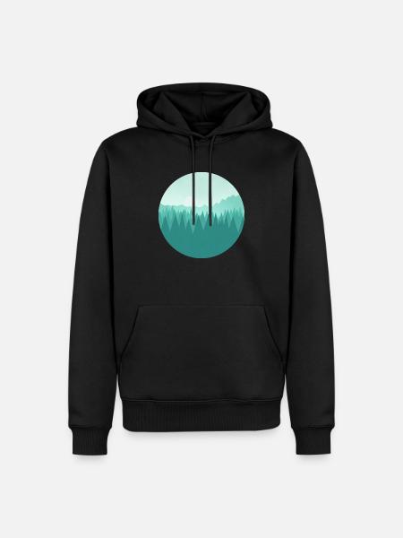 Mountain landscape - Men’s Premium Organic Hoodie - black