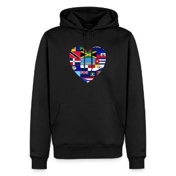 Caribbean feeling reduced to the essentials - Men’s Premium Organic Hoodie - black - Front - Nico (187cm)