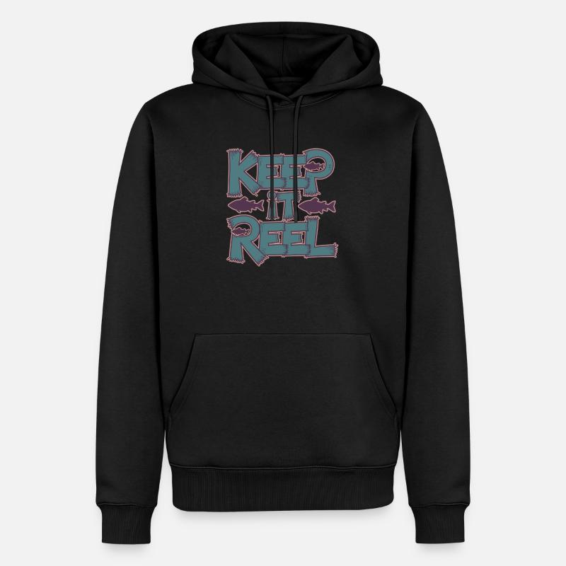 Keep It Reel - Männer Premium Bio Hoodie - Schwarz
