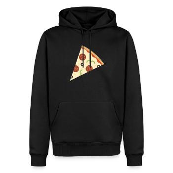 Tranche de pizza - Sweat à capuche Premium bio Homme - noir - Devant - Nico (187cm)