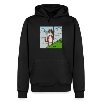 Chahu - Sweat à capuche Premium bio Homme - noir - Devant - Nico (187cm)