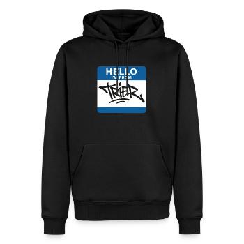 Trèves, Allemagne, Graffiti - Sweat à capuche Premium bio Homme - noir - Devant - Nico (187cm)
