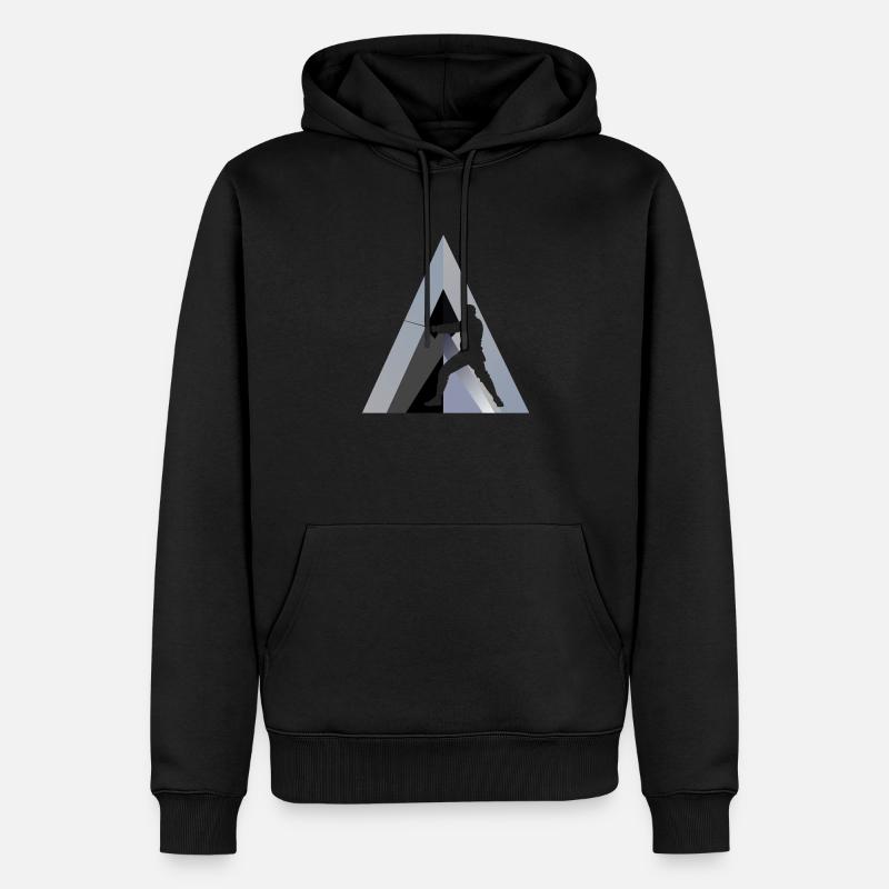 Fechten Florett Wettkampf - Männer Premium Bio Hoodie - Schwarz