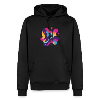 Longboard Skaten Skate - Männer Premium Bio Hoodie - Schwarz - Vorne - Nico (187cm)