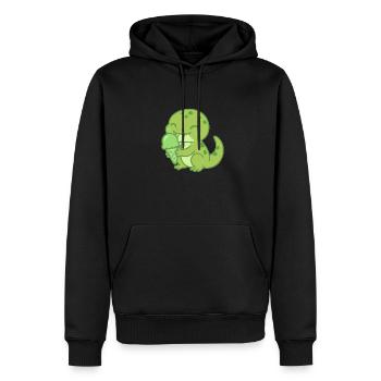 Echse Gecko Eisessen Eis - Männer Premium Bio Hoodie - Schwarz - Vorne - Nico (187cm)