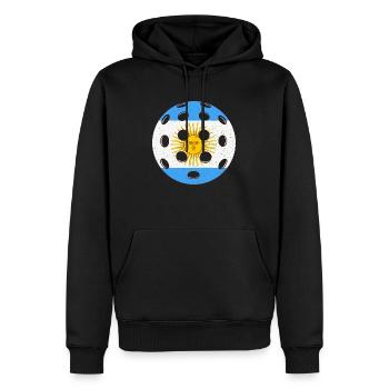 Pickleball Argentine - Sweat à capuche Premium bio Homme - noir - Devant - Nico (187cm)