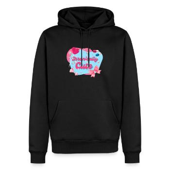 Chronically Cute Lolly Schleife Pillen Diamanten - Männer Premium Bio Hoodie - Schwarz - Vorne - Nico (187cm)