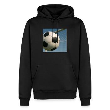 Sport - Fußball - Männer Premium Bio Hoodie - Schwarz - Vorne - Nico (187cm)
