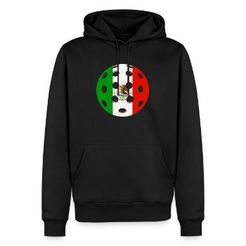 Pickleball Mexique - Sweat à capuche Premium bio Homme - noir - Devant - Nico (187cm)