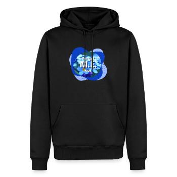 Forget M.E. not blau Vergissmeinnicht - Männer Premium Bio Hoodie - Schwarz - Vorne - Nico (187cm)