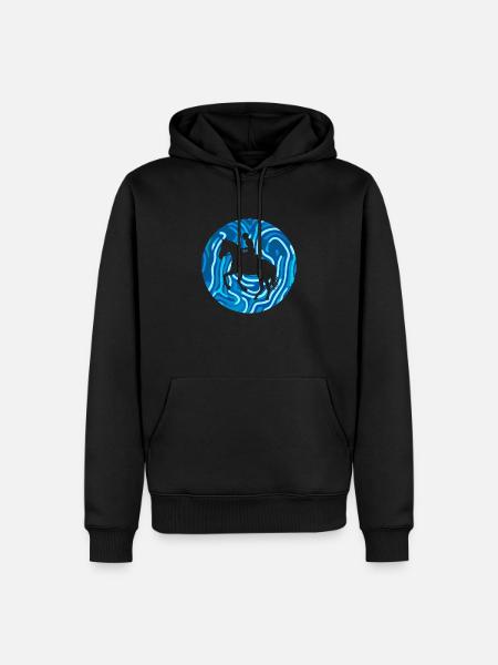 Pferde Wildpferd Pferd - Männer Premium Bio Hoodie - Schwarz