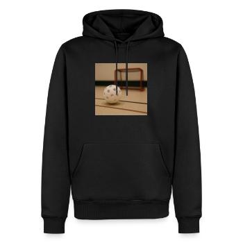 Sport - Floorball - Sweat à capuche Premium bio Homme - noir - Devant - Nico (187cm)