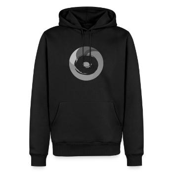 Donuts Fat Baking - Men’s Premium Organic Hoodie - black - Front - Nico (187cm)