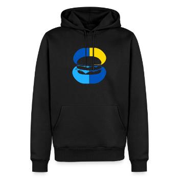 Burger Fries - Männer Premium Bio Hoodie - Schwarz - Vorne - Nico (187cm)