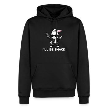 I'll Be Snack Kawaii Bunny Actionfilm Lustige Parodie - Männer Premium Bio Hoodie - Schwarz - Vorne - Nico (187cm)