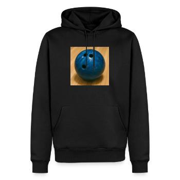 Sports - Bowling - Sweat à capuche Premium bio Homme - noir - Devant - Nico (187cm)