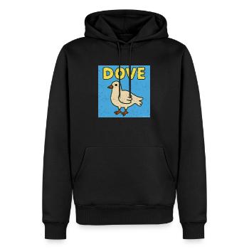 Dove - Frieden raus - Männer Premium Bio Hoodie - Schwarz - Vorne - Nico (187cm)