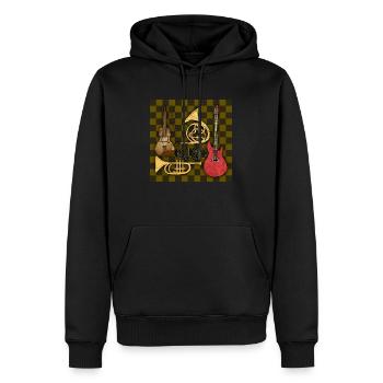Musikinstrumente - Männer Premium Bio Hoodie - Schwarz - Vorne - Nico (187cm)