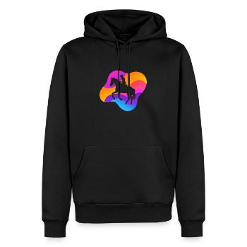 Horses Horse Head Ross - Men’s Premium Organic Hoodie - black - Front - Nico (187cm)