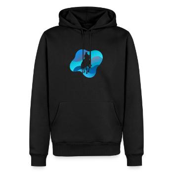 Dressage Horse Riding School Show Jumping - Men’s Premium Organic Hoodie - black - Front - Nico (187cm)