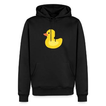 canard en plastique - Sweat à capuche Premium bio Homme - noir - Devant - Nico (187cm)