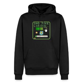 Humorvolles Papa-Geschenk - 'Dad Joke Loading' T-Shirt für - Männer Premium Bio Hoodie - Schwarz - Vorne - Nico (187cm)