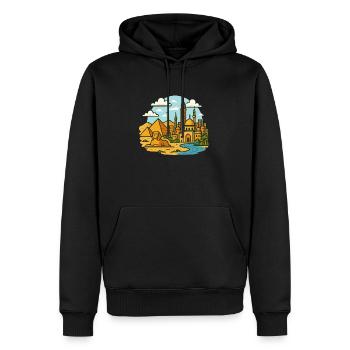 cairo kairo stadt - Männer Premium Bio Hoodie - Schwarz - Vorne - Nico (187cm)