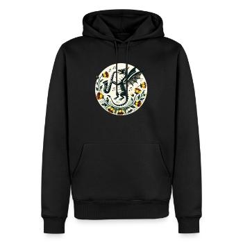 Saxophone Dragon Jazz Fantasy - Sweat à capuche Premium bio Homme - noir - Devant - Nico (187cm)