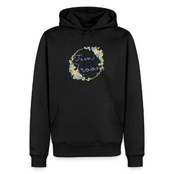 Team Groom /Team Bräutigam - Männer Premium Bio Hoodie - Schwarz - Vorne - Nico (187cm)