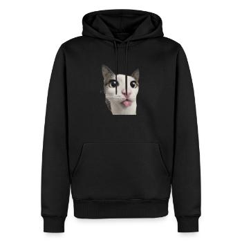 Mlem-Pixel-Effekt - Männer Premium Bio Hoodie - Schwarz - Vorne - Nico (187cm)