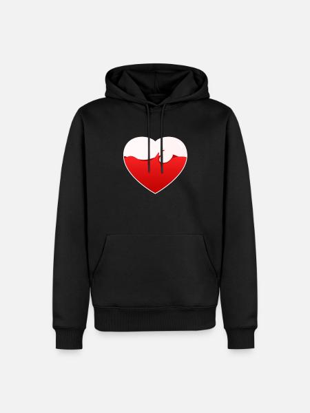 Fülle dein Herz - Männer Premium Bio Hoodie - Schwarz