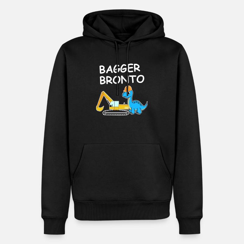 Excavatrice Bronto - Sweat à capuche Premium bio Homme - noir
