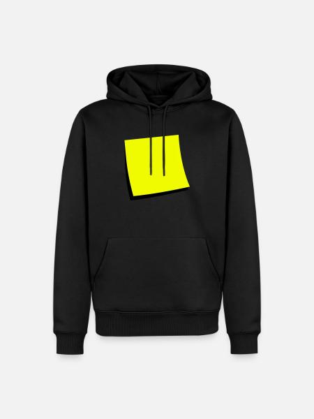 sticky note - add text - Men’s Premium Organic Hoodie - black