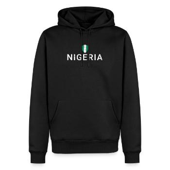 Nigeria - Männer Premium Bio Hoodie - Schwarz - Vorne - Nico (187cm)