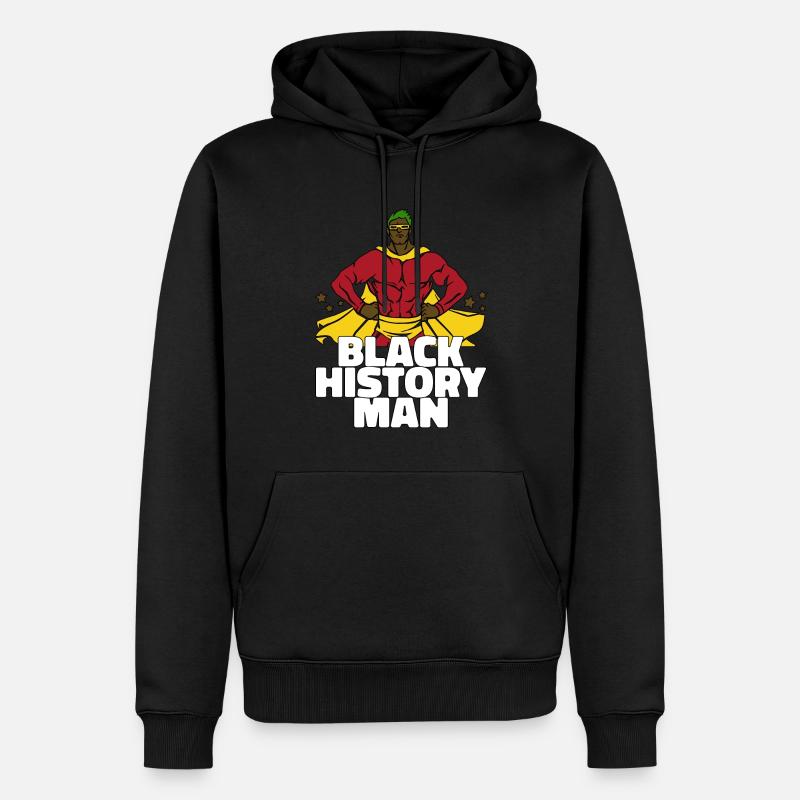 black history Superheld Geschenk - Männer Premium Bio Hoodie - Schwarz