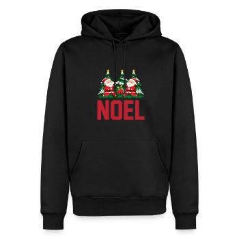 Joyeux Noël - Sweat à capuche Premium bio Homme - noir - Devant - Nico (187cm)