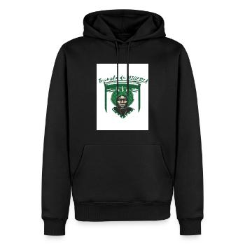 Naija en Harmonie - Sweat à capuche Premium bio Homme - noir - Devant - Nico (187cm)
