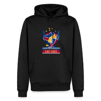 Kapverdischer Ozean der Freude - Männer Premium Bio Hoodie - Schwarz - Vorne - Nico (187cm)