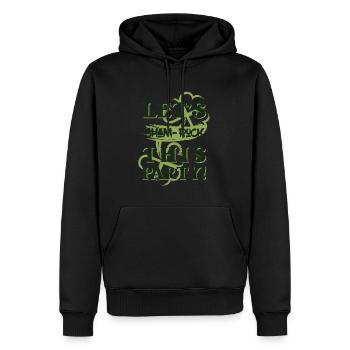 Let's sham-rock this party. - Men’s Premium Organic Hoodie - black - Front - Nico (187cm)