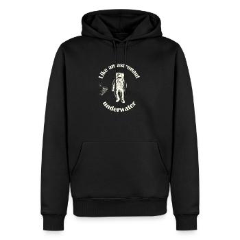 Astronaute plongeur. - Sweat à capuche Premium bio Homme - noir - Devant - Nico (187cm)